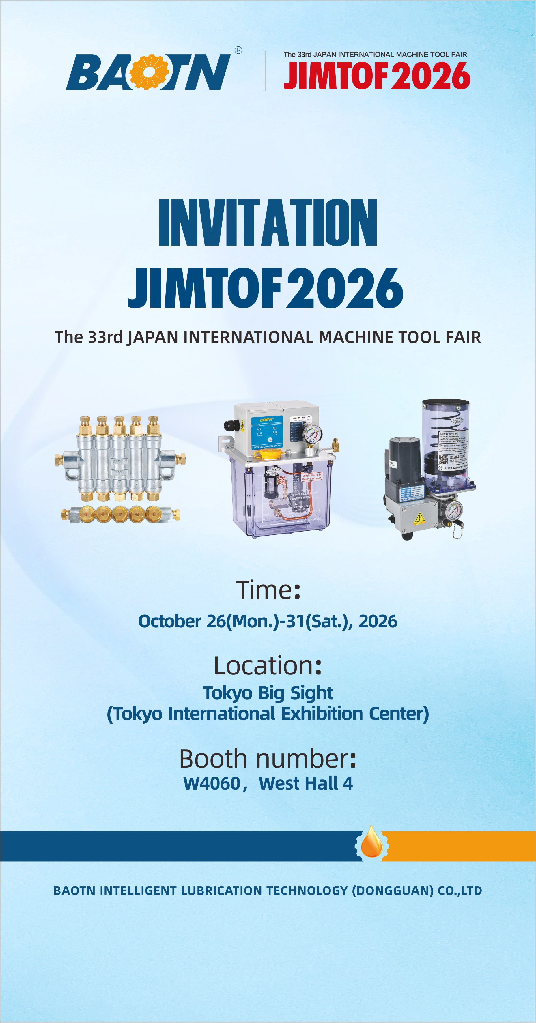 BAOTN Showcases Intelligent Lubrication Solutions at JIMTOF 2026 in Japan